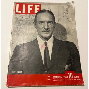 Life Magazine With Ads & Articles October 4, 1943. vintage